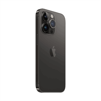 Rückansicht des Apple iPhone 14 Pro in Space Black – modernes iOS-Smartphone für Business-Anwendungen bei fonlos mieten
