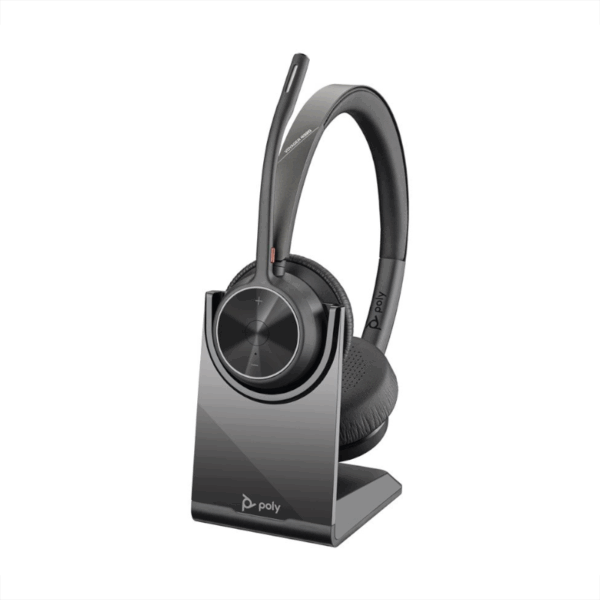 HP Poly Voyager 4320 UC Stereo USB-A Headset + BT700 USB-A Adapter + Charging Stand HP Poly Voyager 4320 UC Stereo USB-A Headset + BT700 USB-A Adapter + Charging Stand