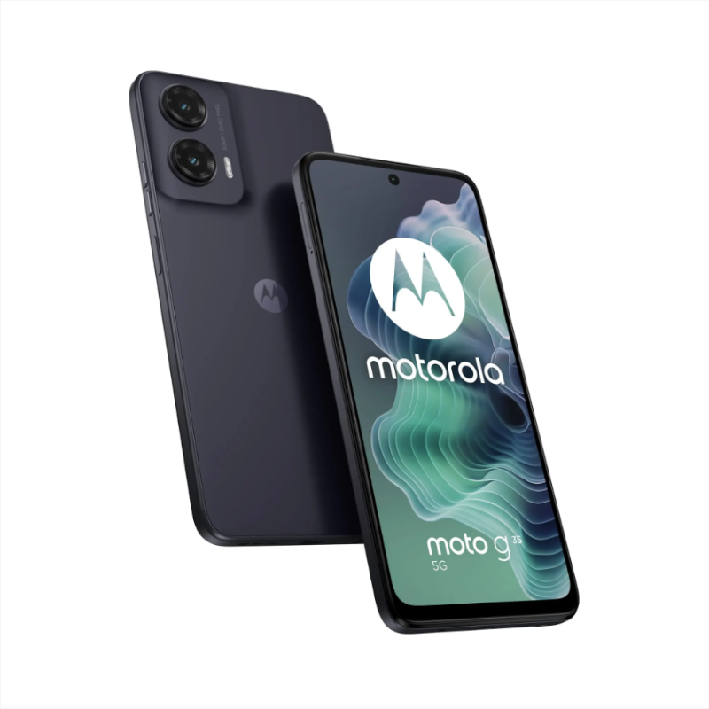 Motorola moto G35 6.8 5G 128GB Schwarz Vorder- und Rückseite