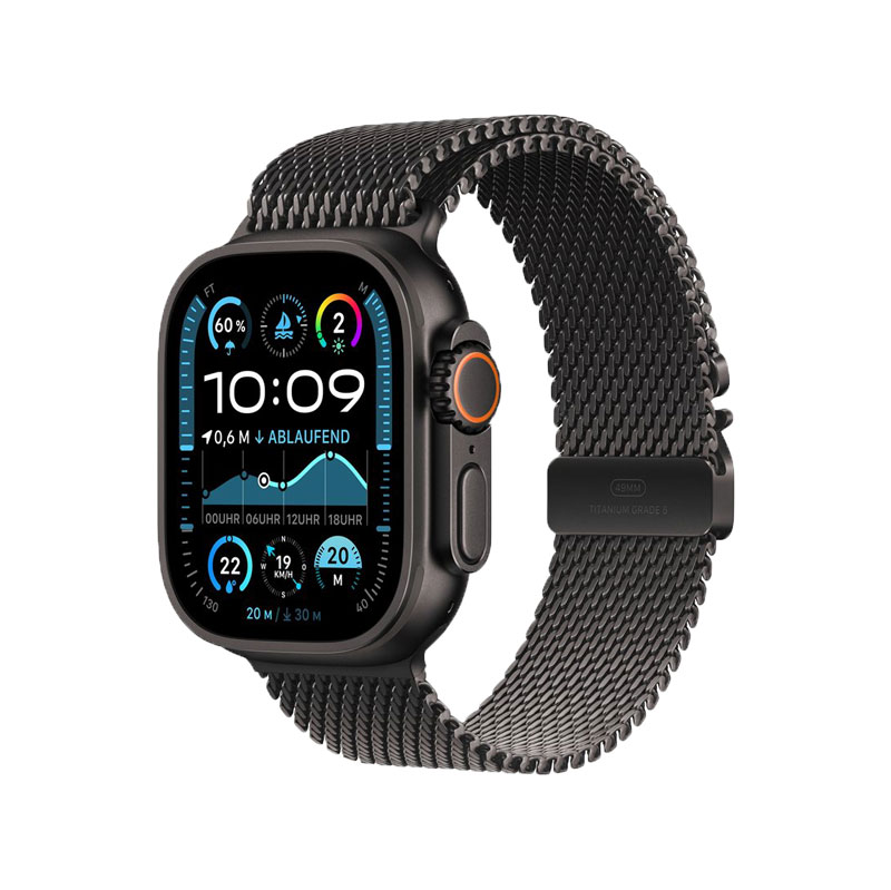 Apple Watch Ultra 2 GPS Cellular 49 mm Black Titanium mit Black Titanium Milanese Loop