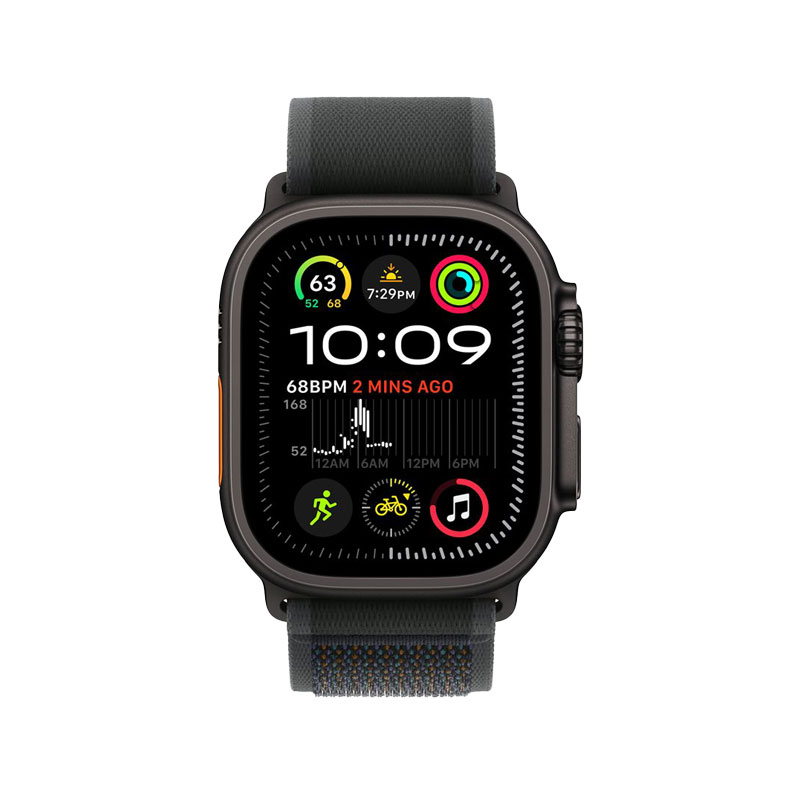 Apple Watch Ultra 2 GPS + Cellular 49mm Black Titanium Case with Black Trail Loop S/M