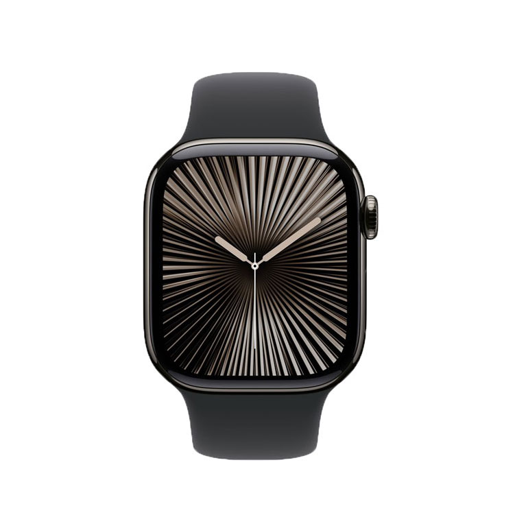 Apple Watch Series 10 GPS + Cellular 46mm Slate Titanium Case with Black Sport Band M/L mieten bei fonlos neo - Die Technikmiete für Unternehmen, Smartwatches Miete & Leasing für Geschäftskunden, Smartwatches mieten, leihen, leasen Apple Watch Series 10 GPS + Cellular 46mm Slate Titanium Case with Black Sport Band M/L