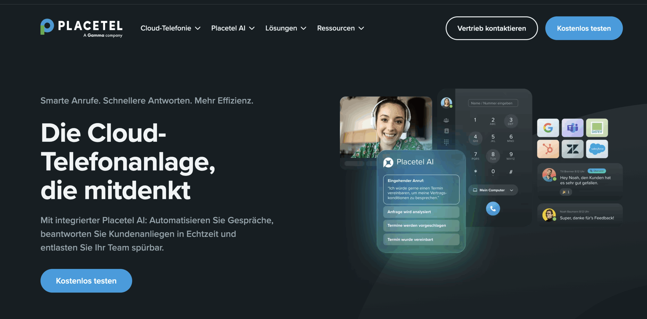 placetel - Website 18.09.25 Placetel Website Screenshot vom 18.09.25