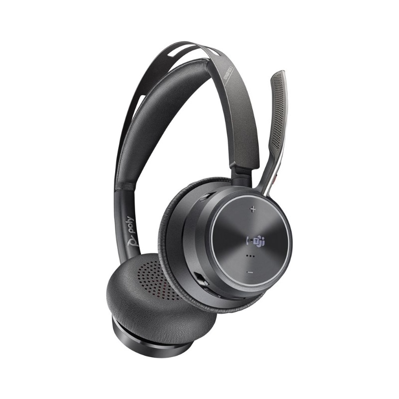 HP Poly Voyager Focus 2 USB-C-C-Headset, für Microsoft Teams zertifiziert, + USB-C/A-Adapter