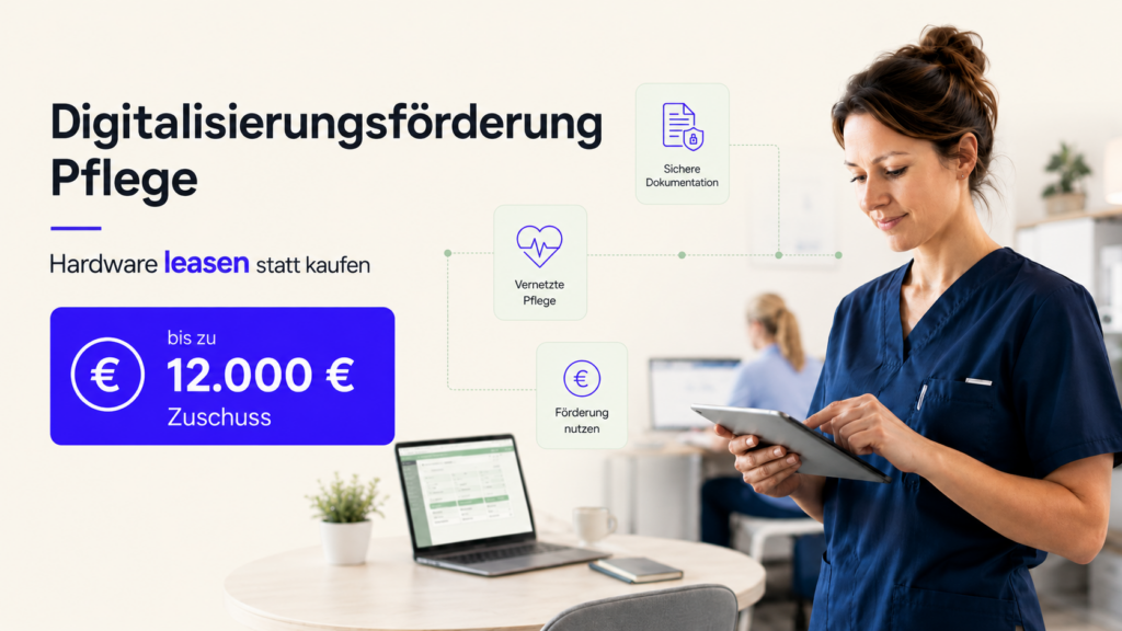 Digitalisierungsförderung Pflege: Hardware leasen statt kaufen – Fördermittel clever nutzen