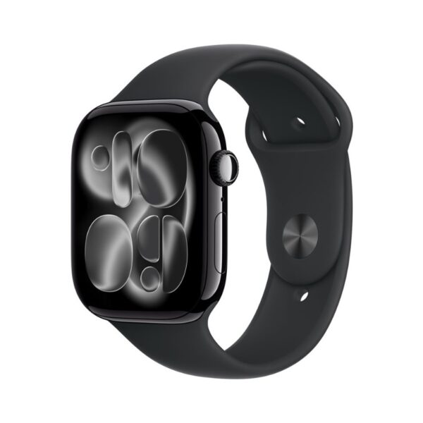 Apple Watch Series 11 GPS 46mm Jet Black Aluminium Case with Black Sport Band – S/M Apple Watch Series 11 GPS 46mm Jet Black Aluminium Case with Black Sport Band – S/M
