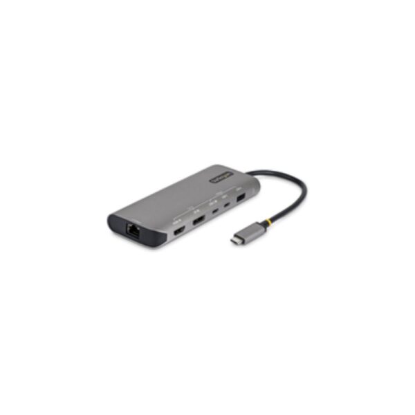 StarTech.com 7-in-1 USB4 Multiport Adapter, treiberlose Dual 4K für MacOS und Windows, 140W Power Delivery, 3-Port 10Gbps Hub, 2,5GbE Mini Dock