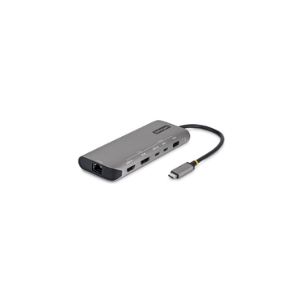 StarTech.com 7-in-1 USB4 Multiport Adapter, treiberlose Dual 4K für MacOS und Windows, 140W Power Delivery, 3-Port 10Gbps Hub, 2,5GbE Mini Dock
