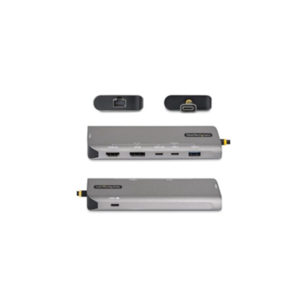 StarTech.com 7-in-1 USB4 Multiport Adapter, treiberlose Dual 4K für MacOS und Windows, 140W Power Delivery, 3-Port 10Gbps Hub, 2,5GbE Mini Dock