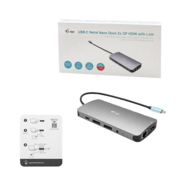 i-tec Metal USB-C Nano 3x Display Docking Station + Power Delivery 100 W